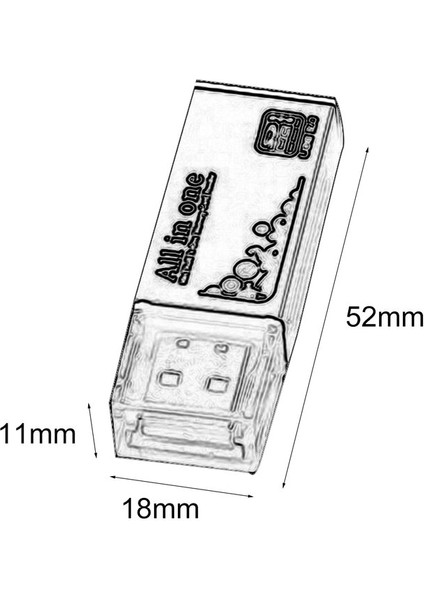 Te Çoklu Bellek Evrensel Kare Şekilli USB Kart Okuyucu Tf Micro Sd Mmc Sdhc İçin (Yurt Dışından)