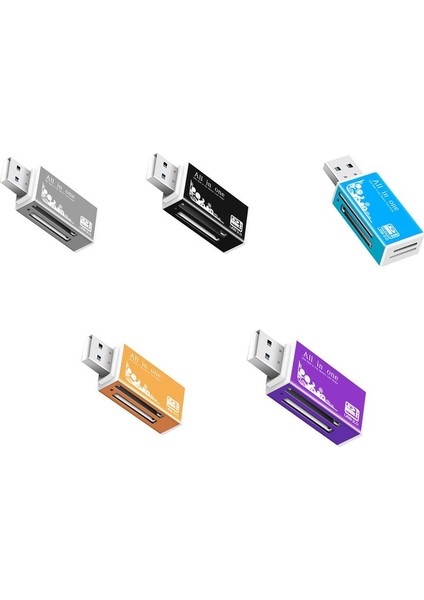 Te Çoklu Bellek Evrensel Kare Şekilli USB Kart Okuyucu Tf Micro Sd Mmc Sdhc İçin (Yurt Dışından)