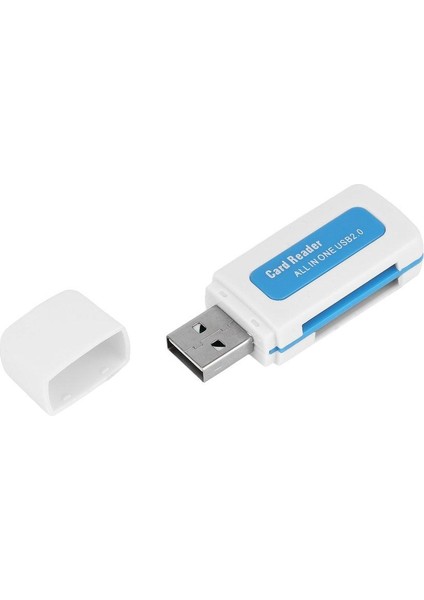 Tf T - Flash M2 İçin Taşınabilir USB 2.0 4'ü 1 Arada Bellek Çoklu Kart Okuyucu (Yurt Dışından)