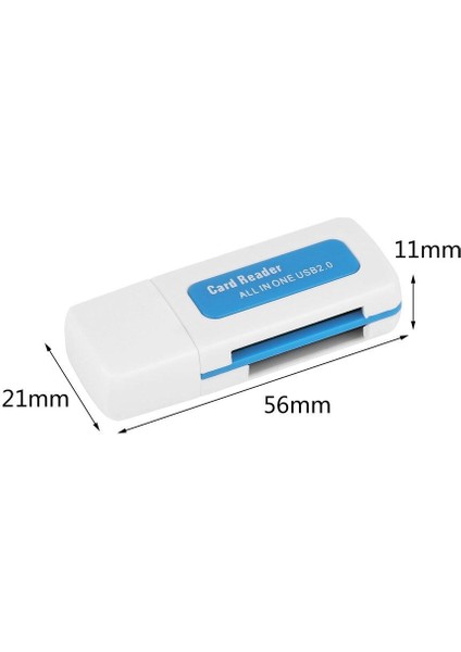 Tf T - Flash M2 İçin Taşınabilir USB 2.0 4'ü 1 Arada Bellek Çoklu Kart Okuyucu (Yurt Dışından)