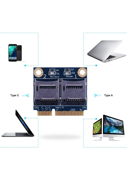 Çift Mikro Sd Tf Mini Pcı Express Hafıza Kartı Okuyucu Adaptörü Dizüstü Bilgisayar İçin Dönüştürücü Kartı (Yurt Dışından) indirimleri