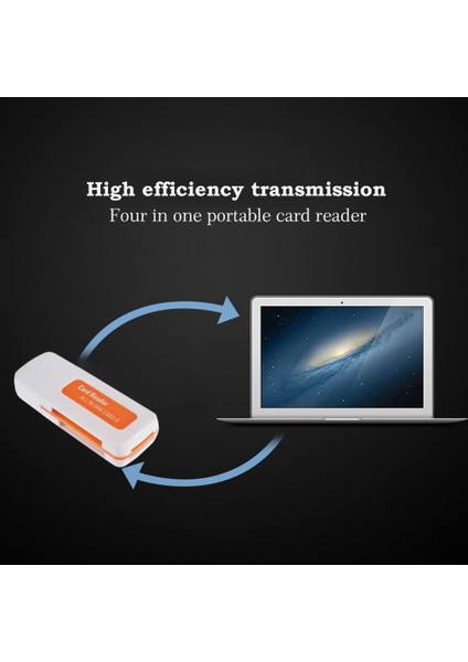 Bs Protable USB 2.0 4'ü 1 Arada Bellek Çoklu Kart Okuyucu Tf T - Flash M2 Kartı İçin (Yurt Dışından)