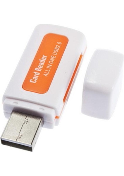 Bs Protable USB 2.0 4'ü 1 Arada Bellek Çoklu Kart Okuyucu Tf T - Flash M2 Kartı İçin (Yurt Dışından)
