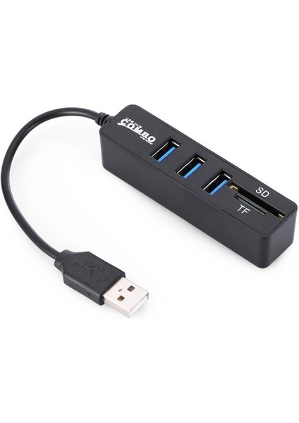 Ef USB 2.0 Hub Konektörü, Tf Kart Bağlantı Noktalarını Destekler Adaptör Genişletici Okuyucu (Yurt Dışından)