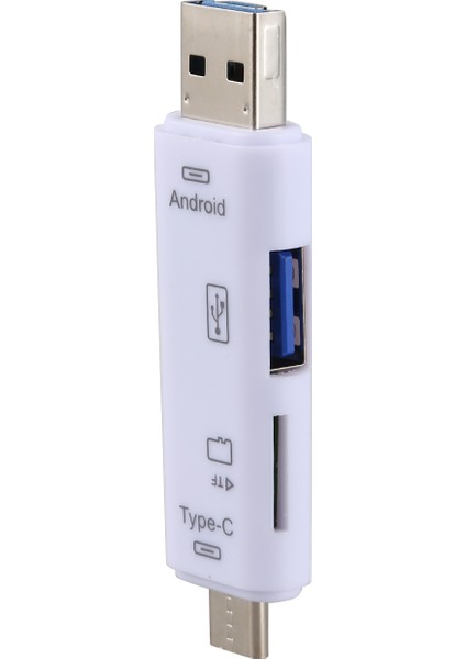 USB C 3 1 Tip C Mikro USB Çok Fonksiyonlu Kart Okuyucu Sd Tf, Otg 5'i 1 Arada Destekler (Yurt Dışından)