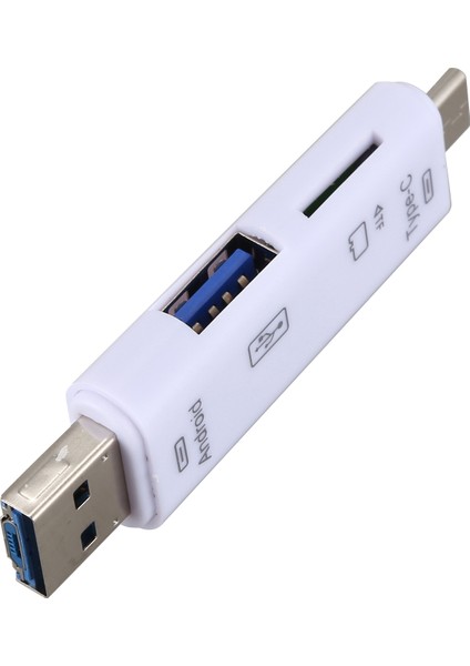 USB C 3 1 Tip C Mikro USB Çok Fonksiyonlu Kart Okuyucu Sd Tf, Otg 5'i 1 Arada Destekler (Yurt Dışından)