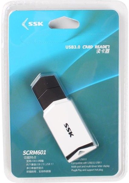 Ssk SCRM601 2'si 1 Arada Yüksek Hızlı USB 3.0 Sd / Tf Kart Okuyucu (Yurt Dışından)
