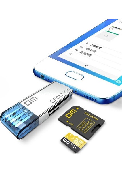 Dm CR012 2'si 1 Arada Tip - C USB 3.0 - Sd Tf Mikro Sd Otg Kart Okuyucu, Masaüstü Bilgisayar Bilgisayar Telefonları İçin (Yurt Dışından)