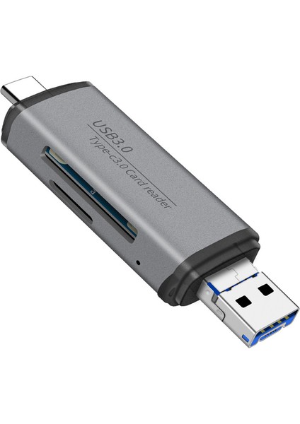 Taşınabilir Otg Çok Fonksiyonlu Kart Okuyucu Micro - USB 3.0 Type - C Tf Sd Kart Adaptörü (Yurt Dışından)