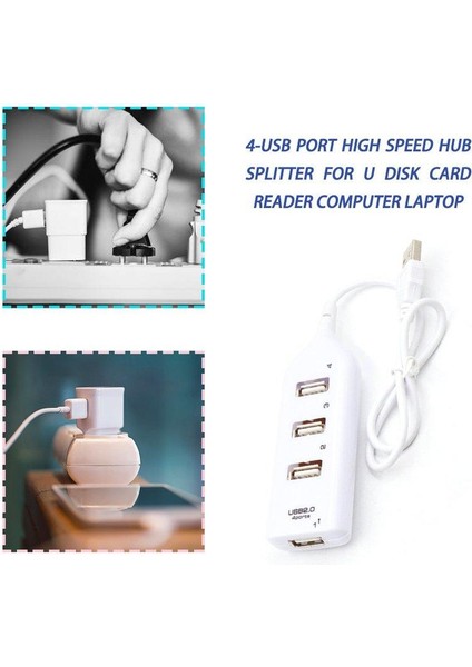 Fu 4 - USB Bağlantı Noktası U Disk Kart Okuyucu Bilgisayar Dizüstü Bilgisayarı İçin Yüksek Hızlı Hub Ayırıcı (Yurt Dışından) fiyatları