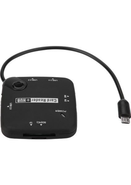 USB 2.0 7 Bağlantı Noktalı Otg Hub 7'si 1 Arada Mikro Kablo USB 2.0/tf Kartı/Ms Kartı/Sd Kartı/m2 Kart Okuyucu (Yurt Dışından)