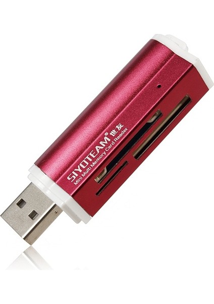 Adet Taşınabilir USB 2.0 Hepsi Bir Arada Mikro Sd M2 Tf Mmc Sdhc Ms Hafıza Kartı Okuyucu Yeni - Kırmızı (Yurt Dışından) modelleri