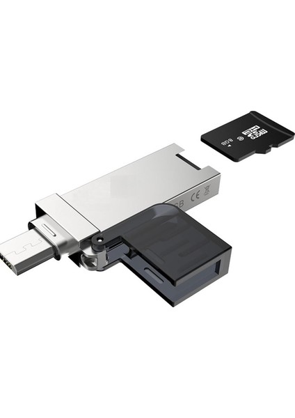 Xq - R006 Tf ve USB - Mikro USB Kart Okuyucu Otg Adaptör Konnektörü (Yurt Dışından)