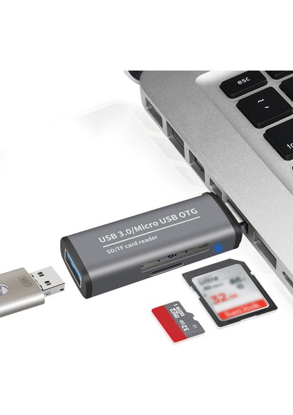 2ın1 USB 3.0 Kart Okuyucu Sd Tf Kart USB Mikro - Arayüz Hafıza Kartı Bilgisayar Telefonu İçin Anlık Okuma Adaptörü (Yurt Dışından) fırsatları