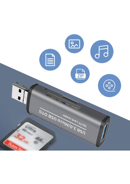 2ın1 USB 3.0 Kart Okuyucu Sd Tf Kart USB Mikro - Arayüz Hafıza Kartı Bilgisayar Telefonu İçin Anlık Okuma Adaptörü (Yurt Dışından) indirimleri