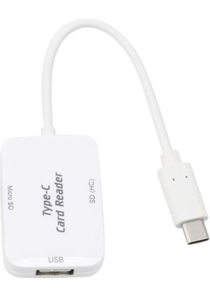 Otg USB 3.1 Tip C - USB 2.0 Hub Micro - Sd Tf Kart Adaptörü Okuyucu Combo Splitter (Yurt Dışından)