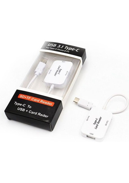 Otg USB 3.1 Tip C - USB 2.0 Hub Micro - Sd Tf Kart Adaptörü Okuyucu Combo Splitter (Yurt Dışından)