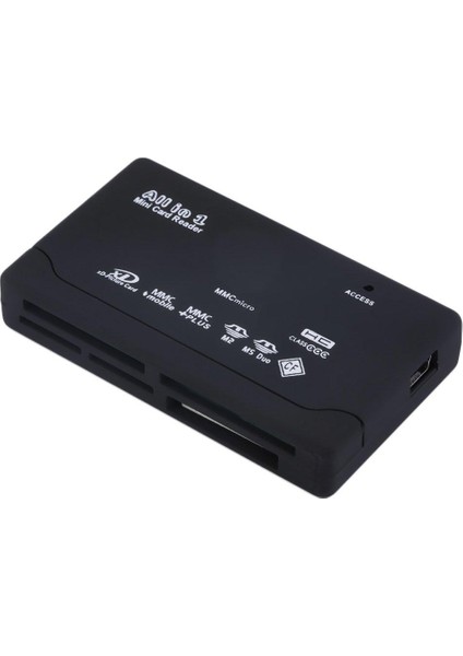 Xd Mmc Ms Cf Tf Mini M2 İçin Sıcak Siyah Harici USB 2.0 Çoklu Kart Okuyucu (Yurt Dışından)