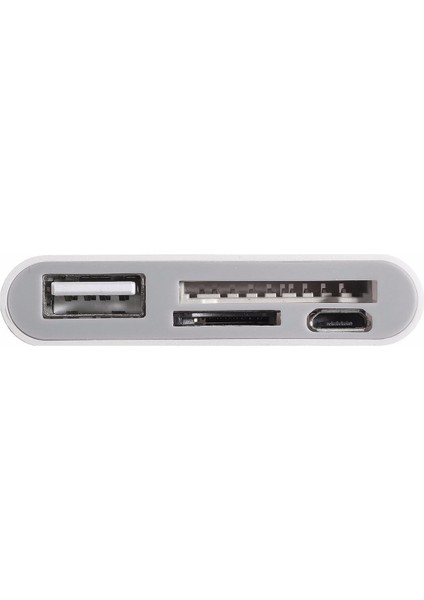 3IN1TYPE C USB - C USB 2.0 Tf Mikro Sd Otg Kart Okuyucu Macbook Telefon Tablet Beyaz (Yurt Dışından)