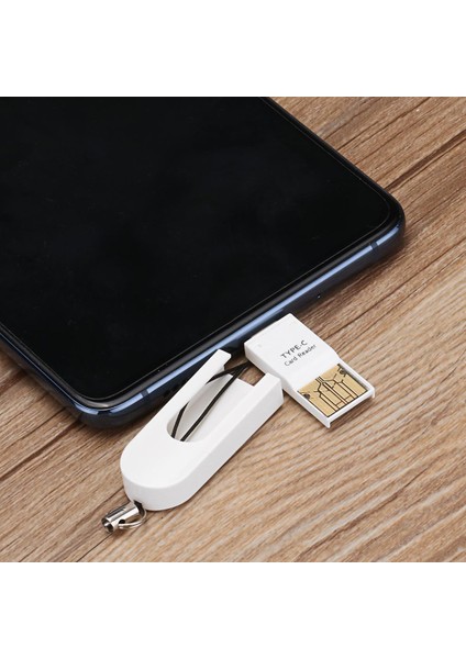 Iki Bir USB 3.1 Tip C'den USB 2.0'a Mikro Sd Tf Kart Okuyucu Pc İçin Otg Adaptörü (Yurt Dışından)