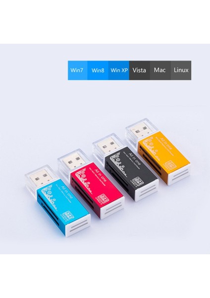 Te Sy - 638 Alüminyum Alaşımlı Kart Okuyucu USB 2.0 Metal Çakmak Kart Okuyucu (Yurt Dışından) fırsatları