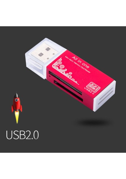 Te Sy - 638 Alüminyum Alaşımlı Kart Okuyucu USB 2.0 Metal Çakmak Kart Okuyucu (Yurt Dışından) indirimleri