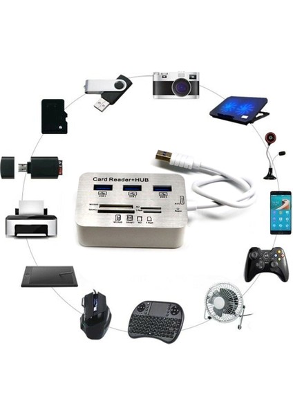 Port USB 3 0 Hub Ms Sd M2 Tf Çoklu 1 Bellek Kartı Okuyucu Adaptör Desteği Windows Xp 2000 Vista Wın 7 8 10 Mac Os Etc (Yurt Dışından)