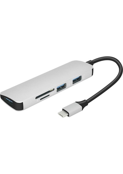 5'i 1 Arada USB 3.0 Dört Bağlantı Noktalı Mikro Adaptör Hub Kart Okuyucu Mikro USB Otg Combo (Yurt Dışından)