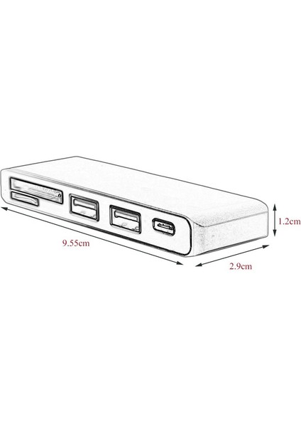 Bs Type - C3.1 MACBOOK Şarjı İçin Hub Aktarım Kartı Okuyucu Desteğini Çevirin (Yurt Dışından) modelleri