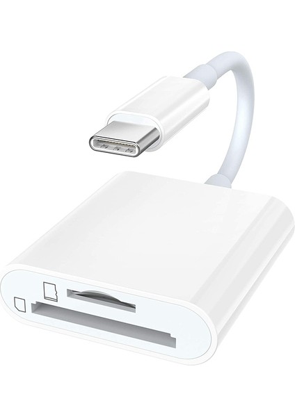 Type - C 2'si 1 Arada USB C - Tf/micro - Sd Kart Okuyucu Otg USB - C Akıllı Telefon MacBook İçin Akıllı Bellek Kartı Okuyucu Adaptörü (Yurt Dışından)