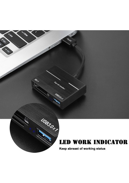 Yüksek Hızlı USB Tf Xqd Kart Okuyucu USB 3.0 Dönüştürücü Adaptör (Yurt Dışından)