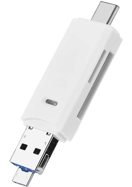 Sd Kart Okuyucu 3'ü 1 Arada USB 3.1 Tip C + Tf/micro Sd/sd İçin Mikro Bağlantı Noktası Otg Bellek Windows Xp/vısta/7/8/10 ile Uyumlu (Yurt Dışından)