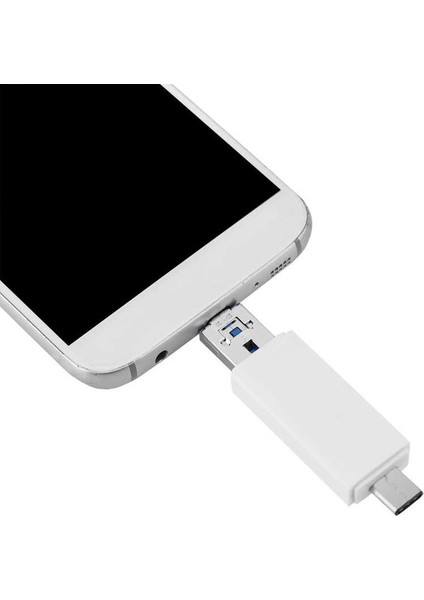 Sd Kart Okuyucu 3'ü 1 Arada USB 3.1 Tip C + Tf/micro Sd/sd İçin Mikro Bağlantı Noktası Otg Bellek Windows Xp/vısta/7/8/10 ile Uyumlu (Yurt Dışından)
