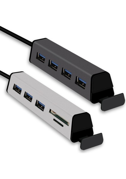 Te USB 2.0 Hub Alüminyum Çoklu Bir Arada Kart Okuyucu Hub ile Cep Telefonu Standı (Yurt Dışından)