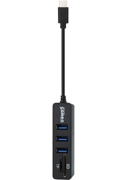 Ma Malloom 2'si 1 Arada C Tipi Kapılar Otg USB 2.0 Hub Splitter Combo 3 ve Sd / Tf Kartı (Yurt Dışından)