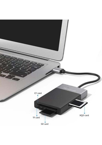 6 In1 USB Hub Adaptörü Sd Kart Okuyucu USB 3.0 - Xqd/cf/Sd/Tf Çok Işlevli U Flash Disk Sürücüsü Pc Kitabı İçin Okuyun (Yurt Dışından)