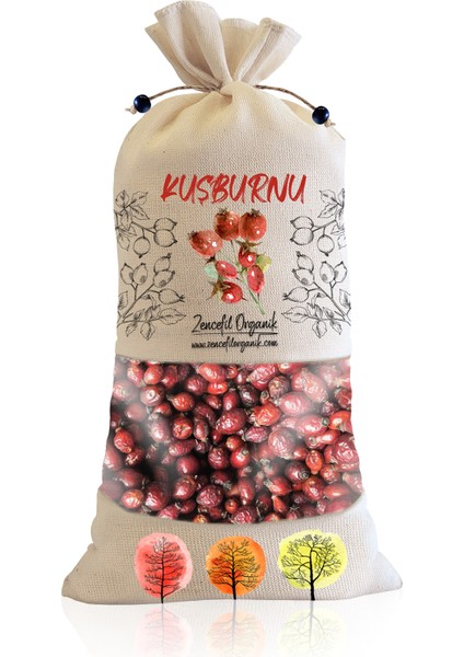 Bez Torba Kurutulmuş Kuşburnu Kurusu 650 gr