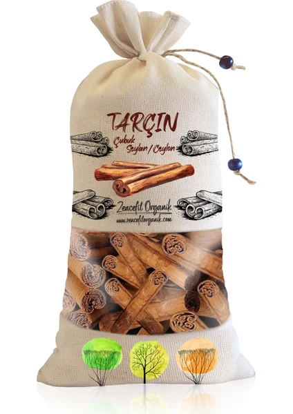 Zencefil Organik Bez Torba Seylon Yaprak Çubuk Tarçın 220 gr