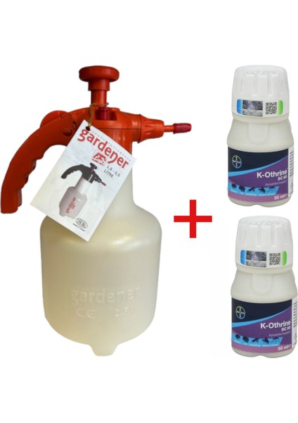 2 Adet K-Othrine SC50 50 ml Tahtakurusu İçin ve 2,5 lt Pomilsan Basınçlı Pompa fırsatları