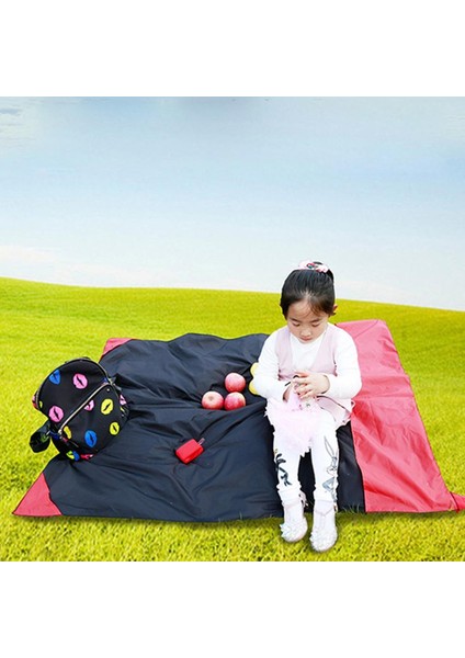Taşınabilir Ultra Ince Katlama Kamp Mat Cep Su Geçirmez Battaniye Açık Piknik Mat Sand Beach Mat Boyutu: 70 * 110CM Kırmızı (Yurt Dışından)