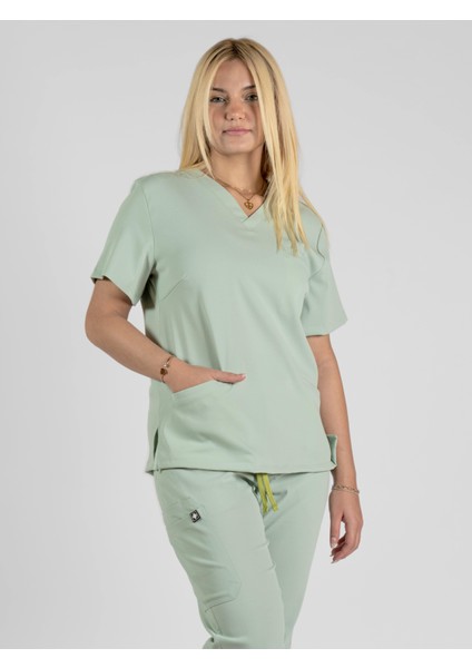 Tea Rose Scrubs Cerrahi Takım Doktor Hemşire Hastane Üniforması fiyatları