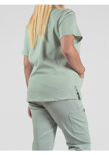 Tea Rose Scrubs Cerrahi Takım Doktor Hemşire Hastane Üniforması modelleri