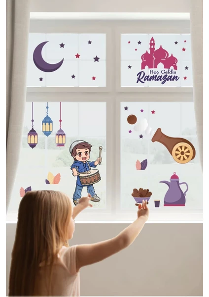 Neşeli Günlerim Hoş Geldin Ramazan Duvar Sticker 50X70 cm