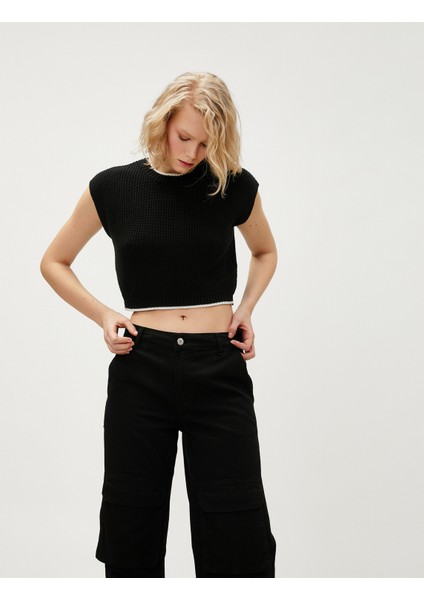 Crop Süveter Bisiklet Yaka fiyatları