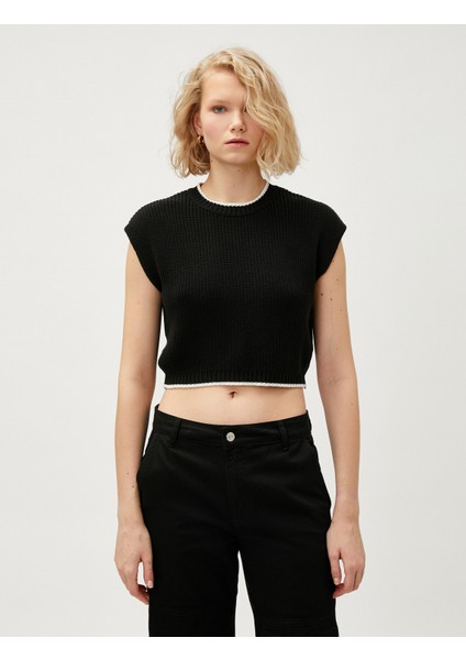 Crop Süveter Bisiklet Yaka modelleri