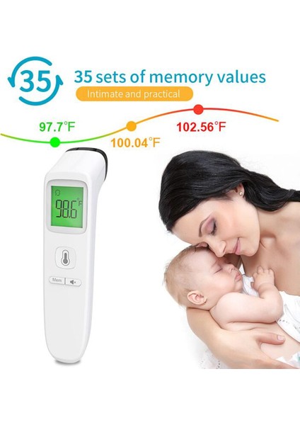 Ir Kızılötesi LCD Dijital Termometre Gövde Sıvı Nesne Sıcaklığı (Yurt Dışından)