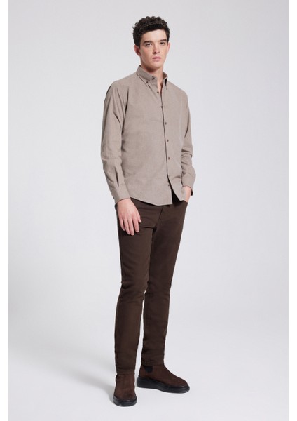 Regular Fit Vizon Düz Kışlık Gömlek 7HC02ORT13265