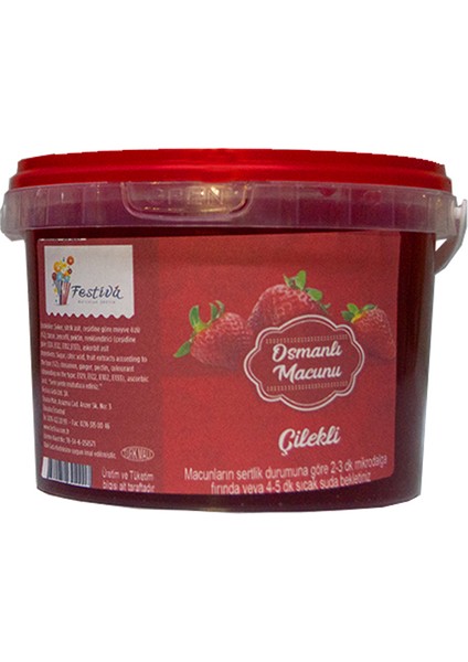 Hazır Osmanlı Macunu - Doğal Çilek Parçacıklı - 700 gr