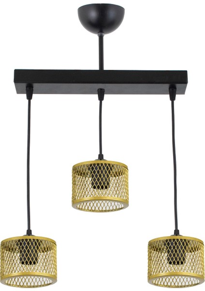 Üçlü Kafes Model Modern Sarkıt Avize