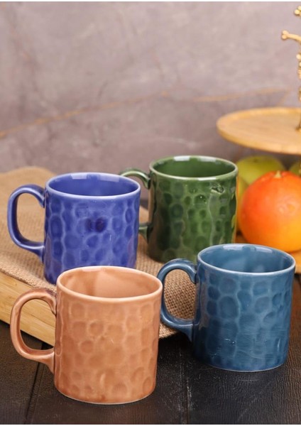 Honey Porselen Kupa 4lü Renkli -THN92100